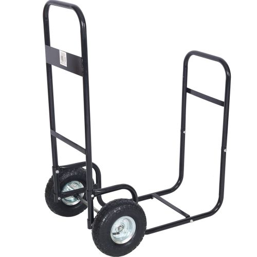 Firewood Cart Fireplace Log Rlling Cart Wood Rack With Pneumatic Wheels Rlling Cart Firewood Cart Fireplace Log Rlling Cart Wood Rack With Pneumatic Wheels Rlling Cart