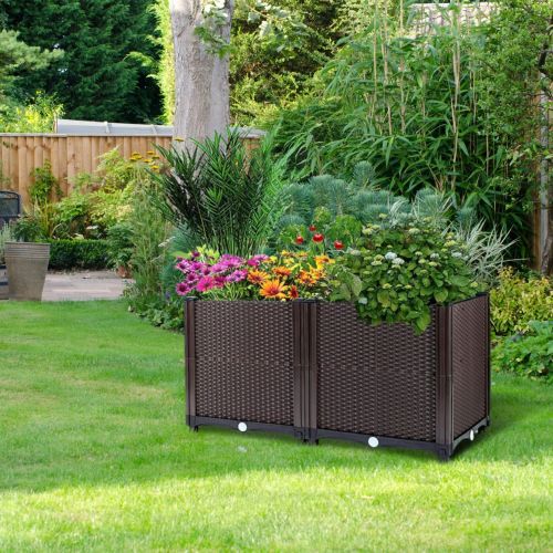 Raised Garden Bed Plant Growth Box with Self-watering System for Garden Patio Balcony Elevated Planter Box for Flowers Vegetables Herbs Raised Garden Bed Plant Growth Box with Self-watering System for Garden Patio Balcony Elevated Planter Box for Flowers Vegetables Herbs